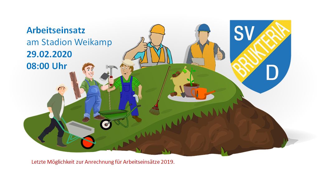 Arbeitseinsatz Stadion Weikamp 29.02.2020