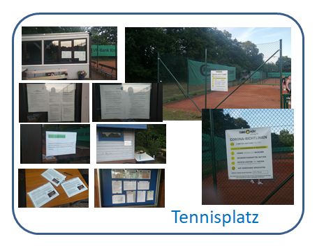 Beschilderung Tennisplätze