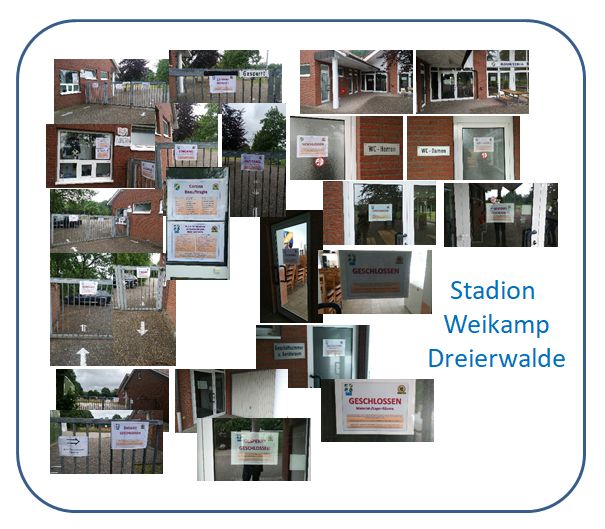 Beschilderung Stadion Weikamp Dreierwalde