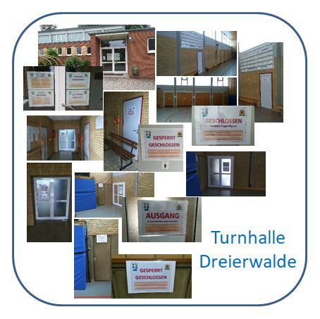 Beschilderung Turnhalle Dreierwalde
