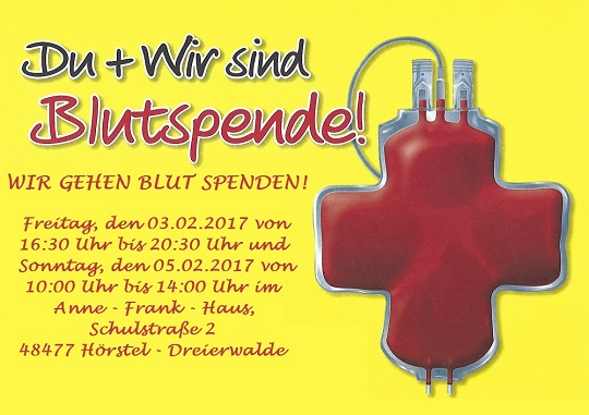 Du und wir sind Blutspende mit Text ohne Logo
