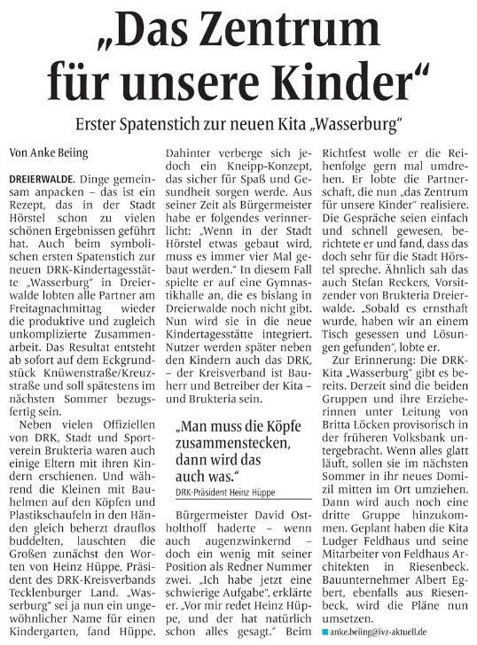 Zeitungsbericht IVZ vom 02.12.2017