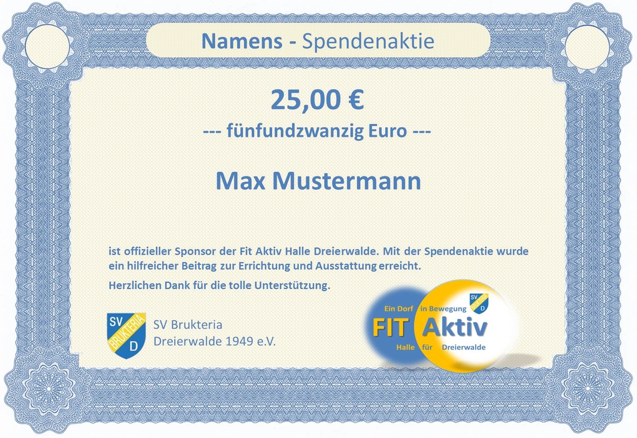 Aktie Namens Spendenaktie