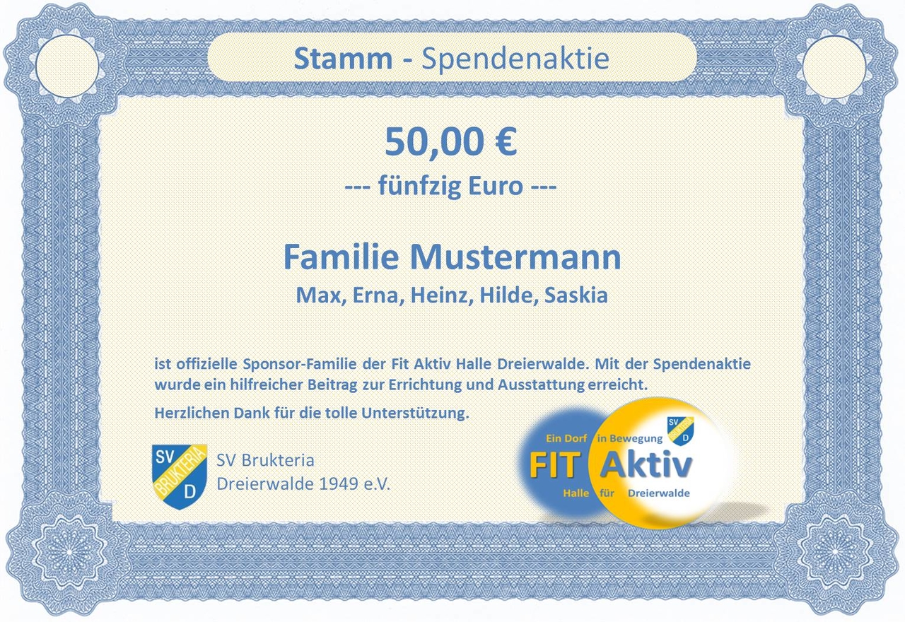 Aktie Stamm Spendenaktie