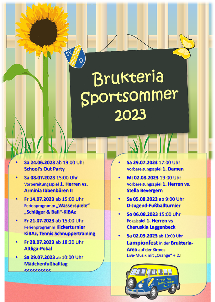 Brukteria Sportsommer 2023 Programm
