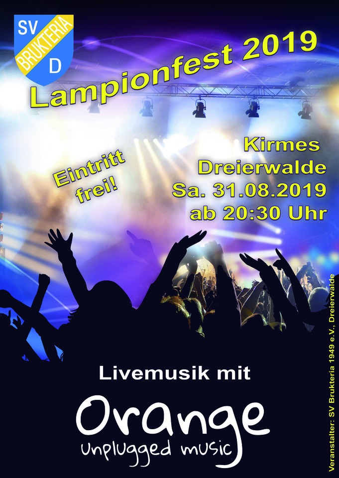 Ankündigung Lampionfest in der Brukteria Area auf der Dreierwalder Kirmes