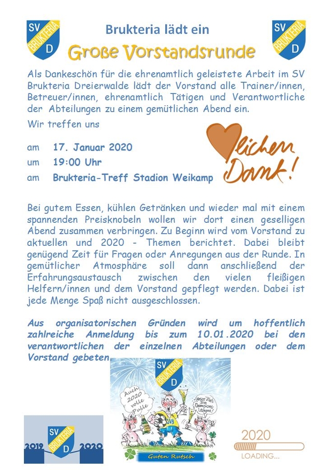 20191227 Einladung Brukteria Große Vorstandsrunde 17.01.2019