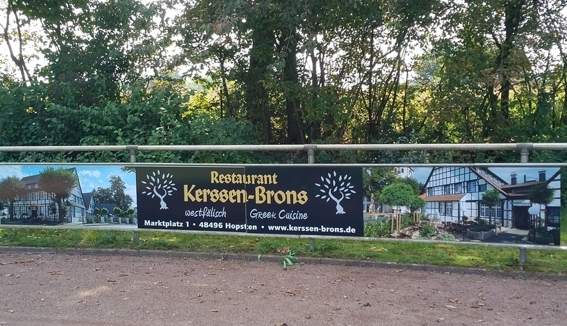 Bandenwerbung Restaurant Kerssen Brons