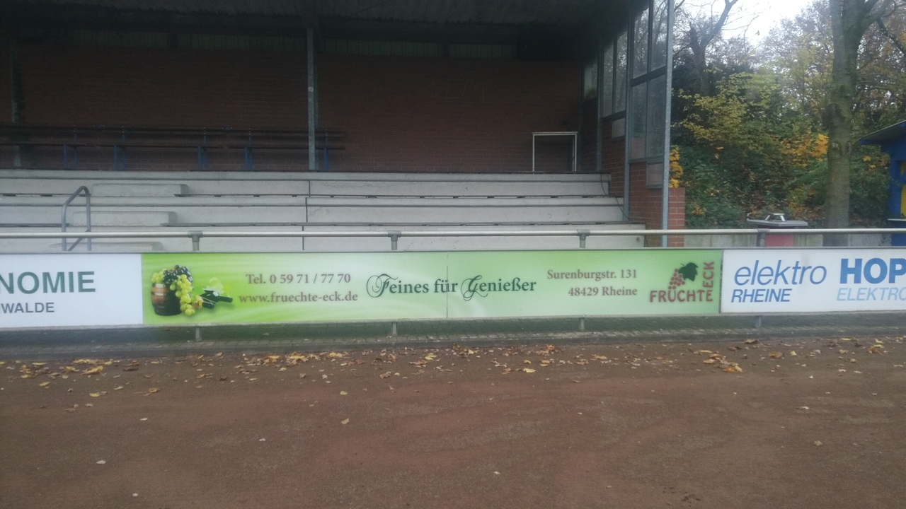 Bandenwerbung Früchte-Eck Rheine