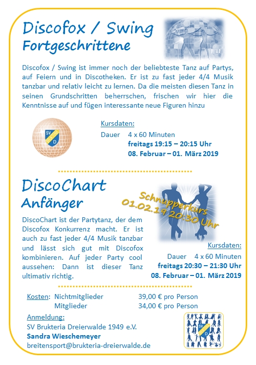 20190118 15 30 Breitensport Flyer Tanzkurse Discofox DiscoChart