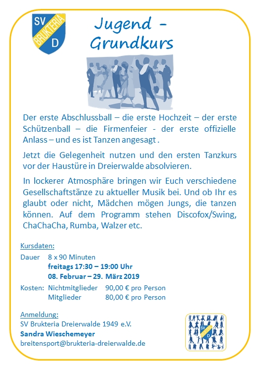 20190118 15 30 Breitensport Flyer Tanzkurse Jugend Grundkurs