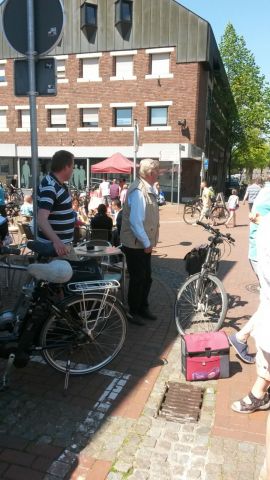 Pause in Halterner Fußgängerzone