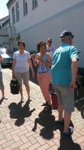 Pause in Halterner Fußgängerzone